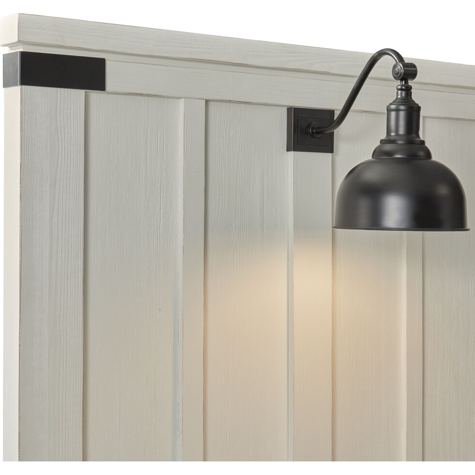 brooke harbor white king panel bed   