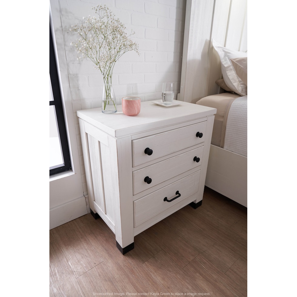 brooke harbor white nightstand   