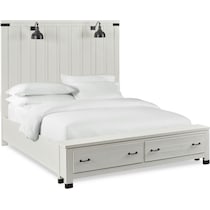 brooke harbor white queen storage bed   