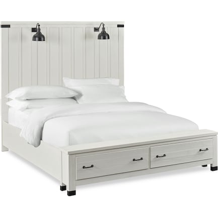 Brooke Harbor Queen Storage Bed - White