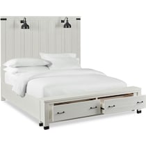 brooke harbor white queen storage bed   