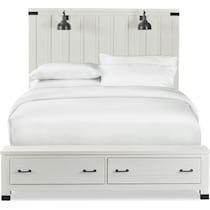 brooke harbor white queen storage bed   