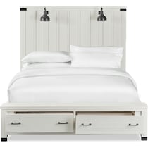 brooke harbor white queen storage bed   