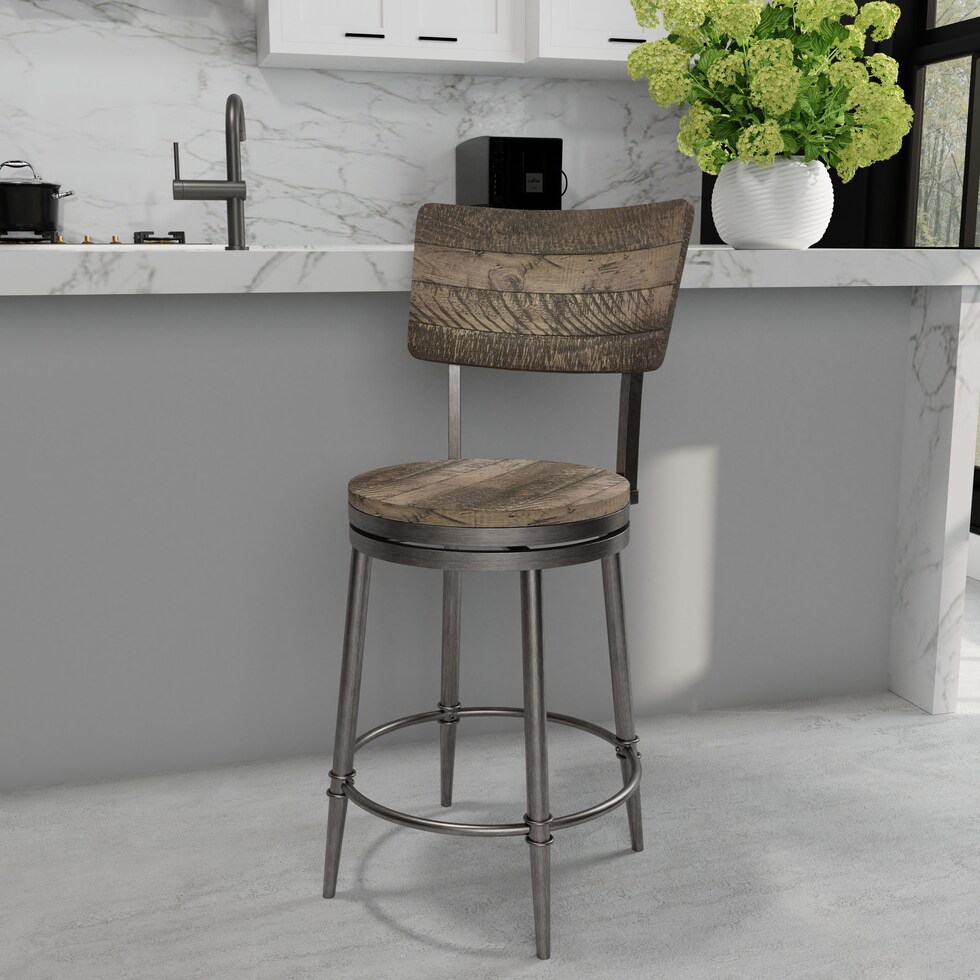 brookleigh gray counter height stool   
