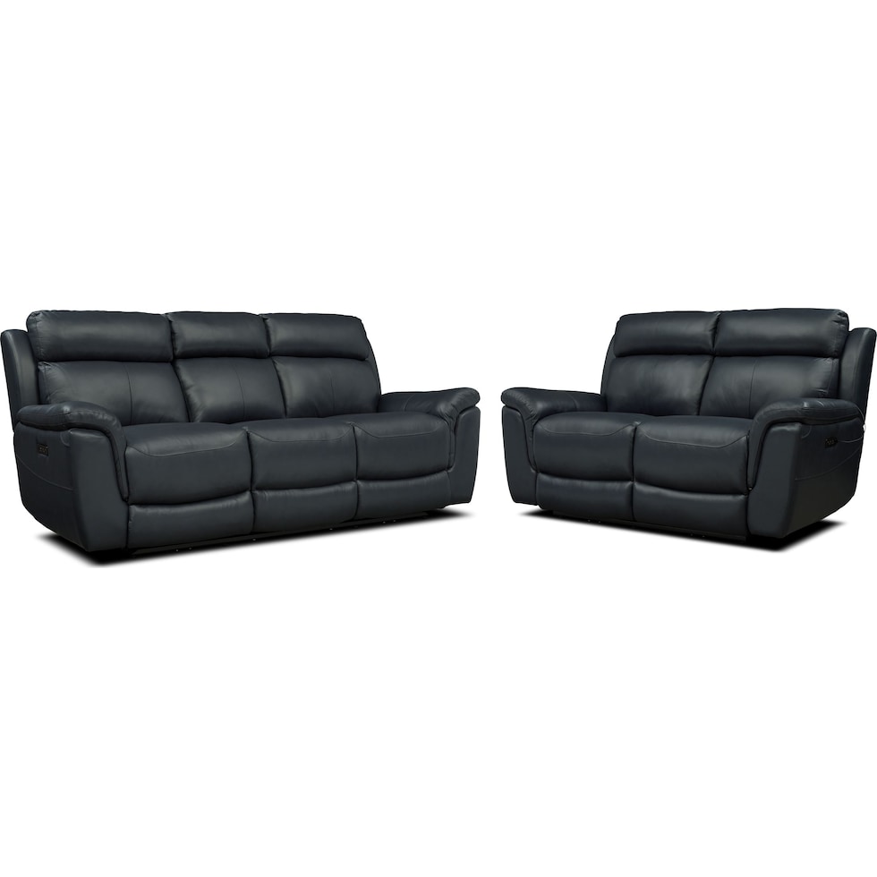 brooklyn blue  pc power reclining living room   
