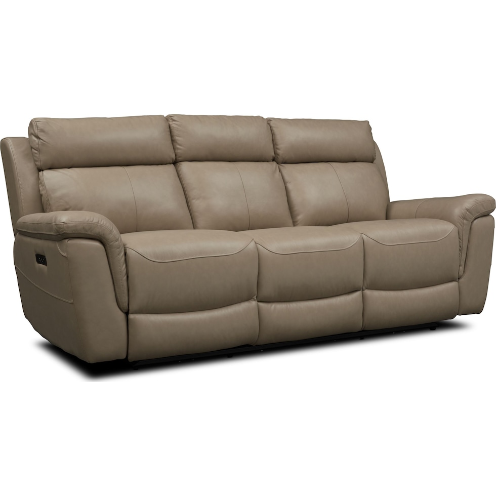 brooklyn white power reclining sofa   