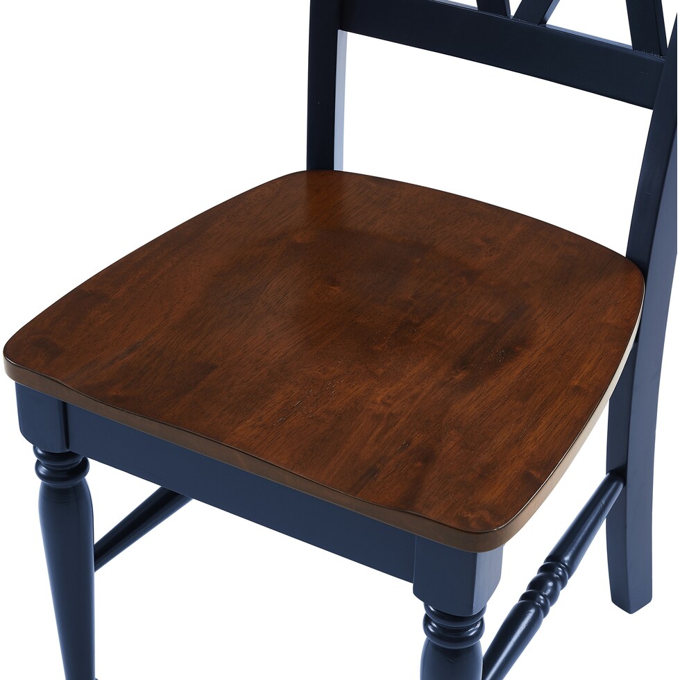 brown navy  pc dining room   