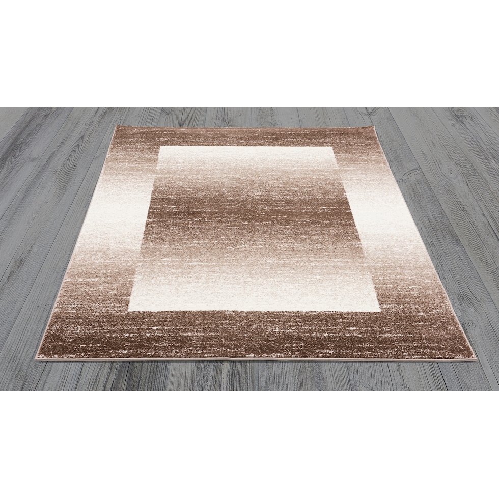 brown white area rug  x    