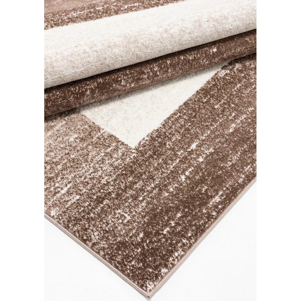 brown white area rug  x    