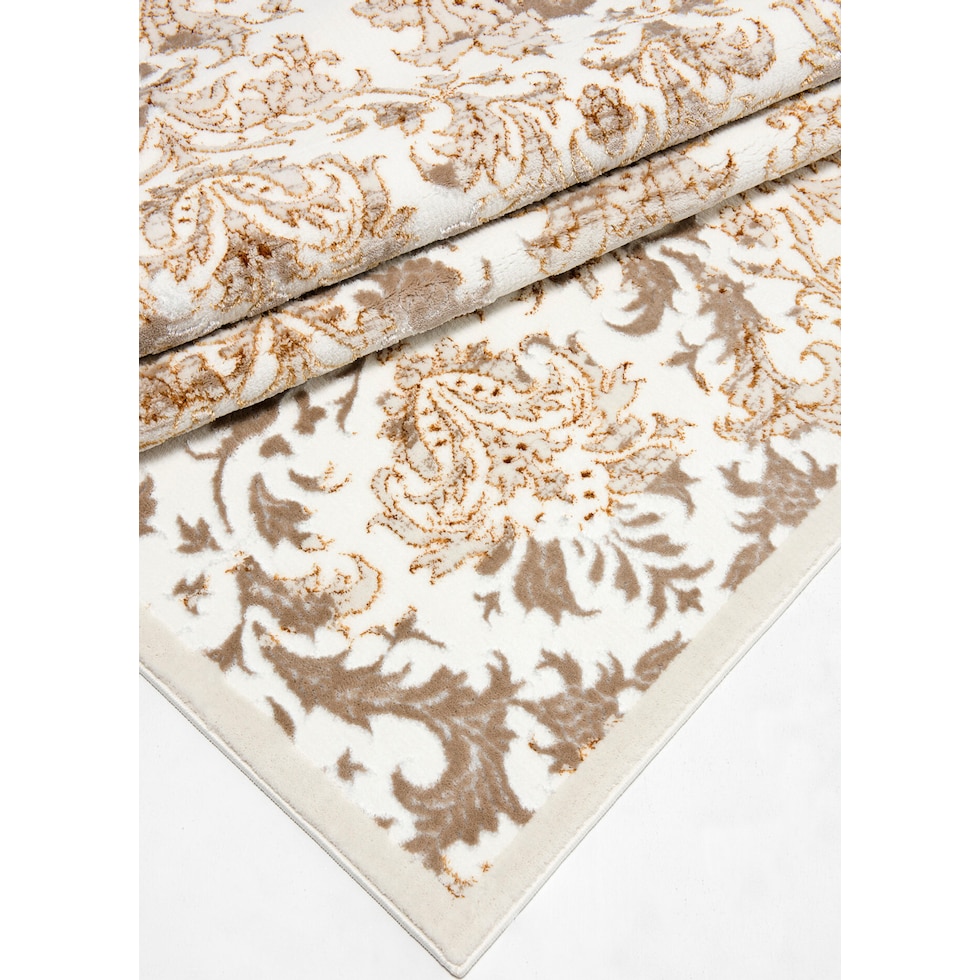 brown white area rug  x    