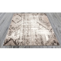 brown white area rug  x    