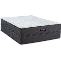 brs rest firm white queen mattress foundation set   