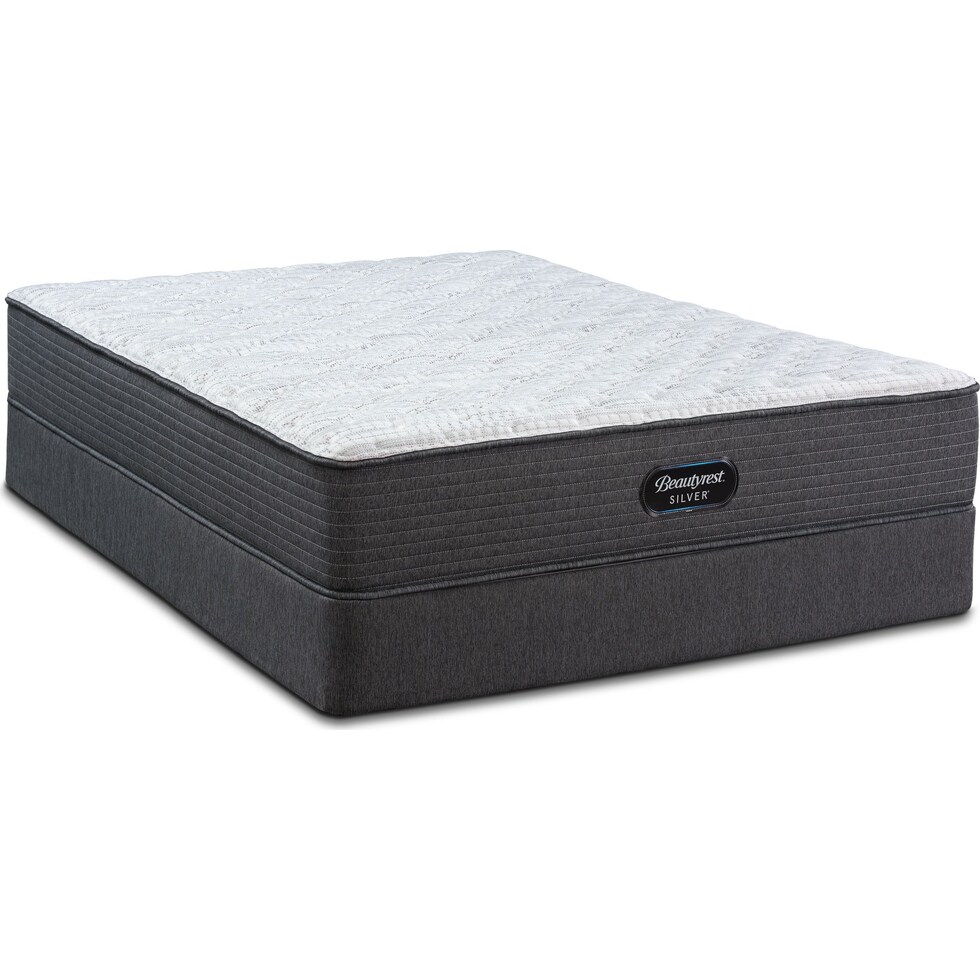brs rest firm white queen mattress foundation set   
