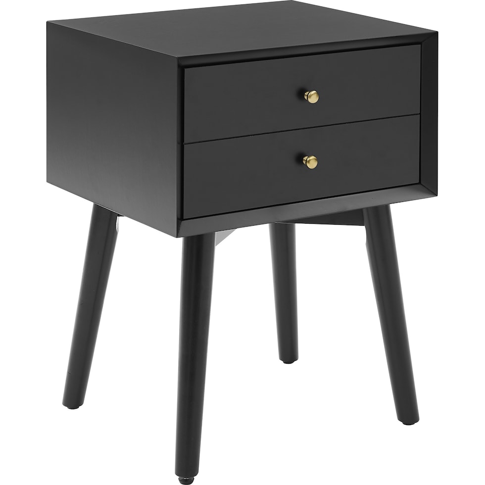 bruce black nightstand   