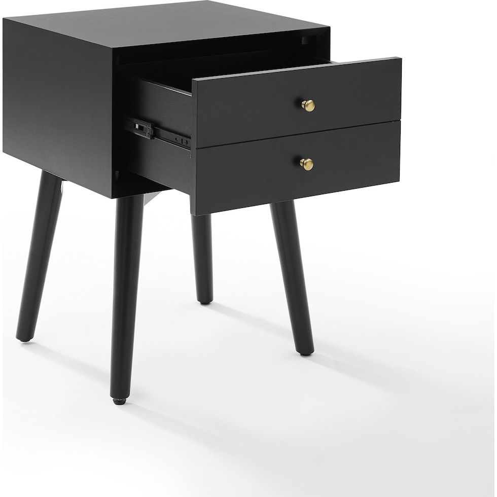 bruce black nightstand   