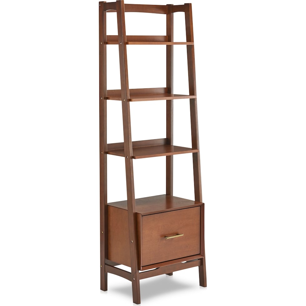 bruce dark brown bookcase   