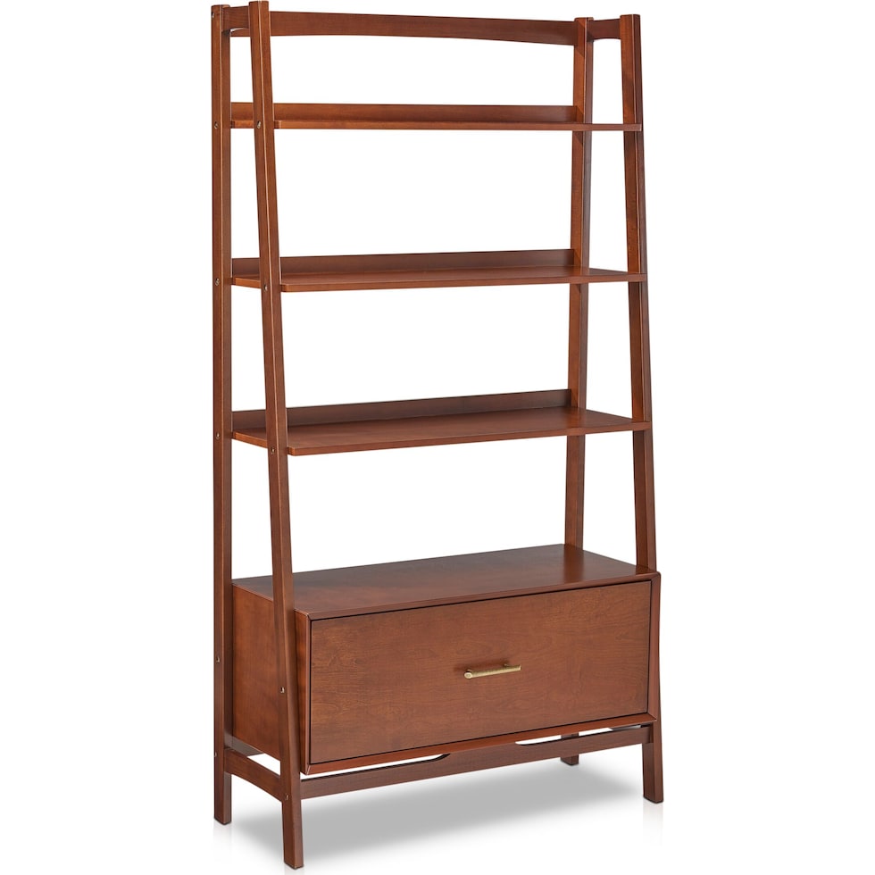 bruce dark brown bookcase   