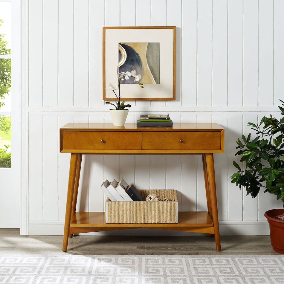 bruce dark brown console table   