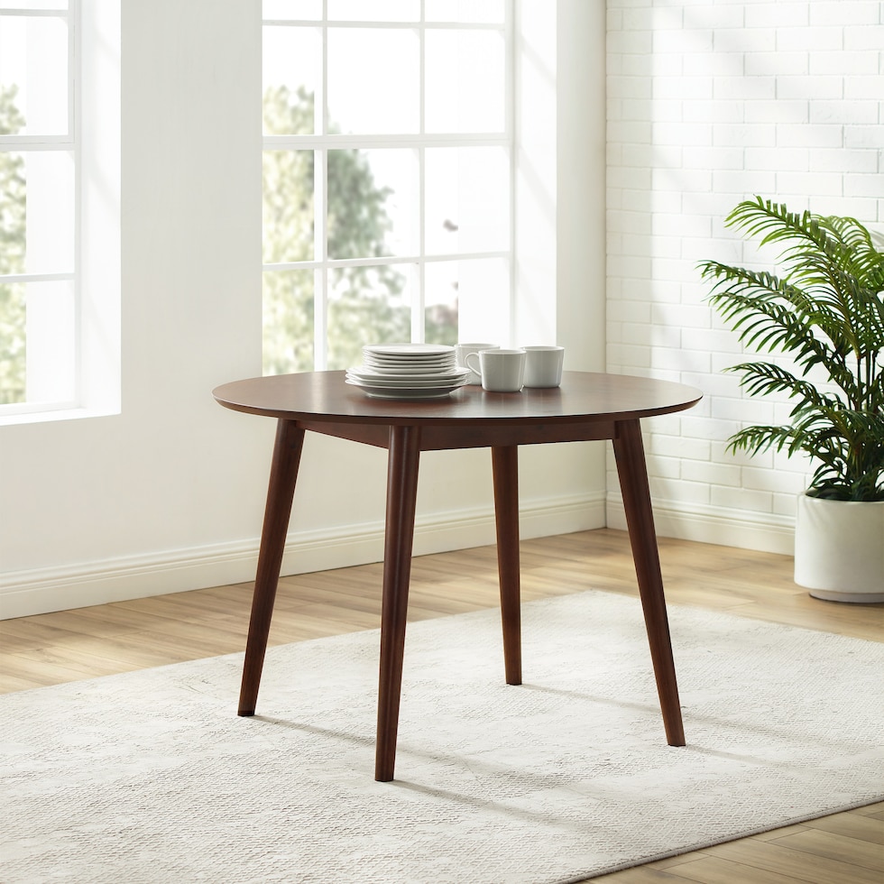 bruce dark brown dining table   