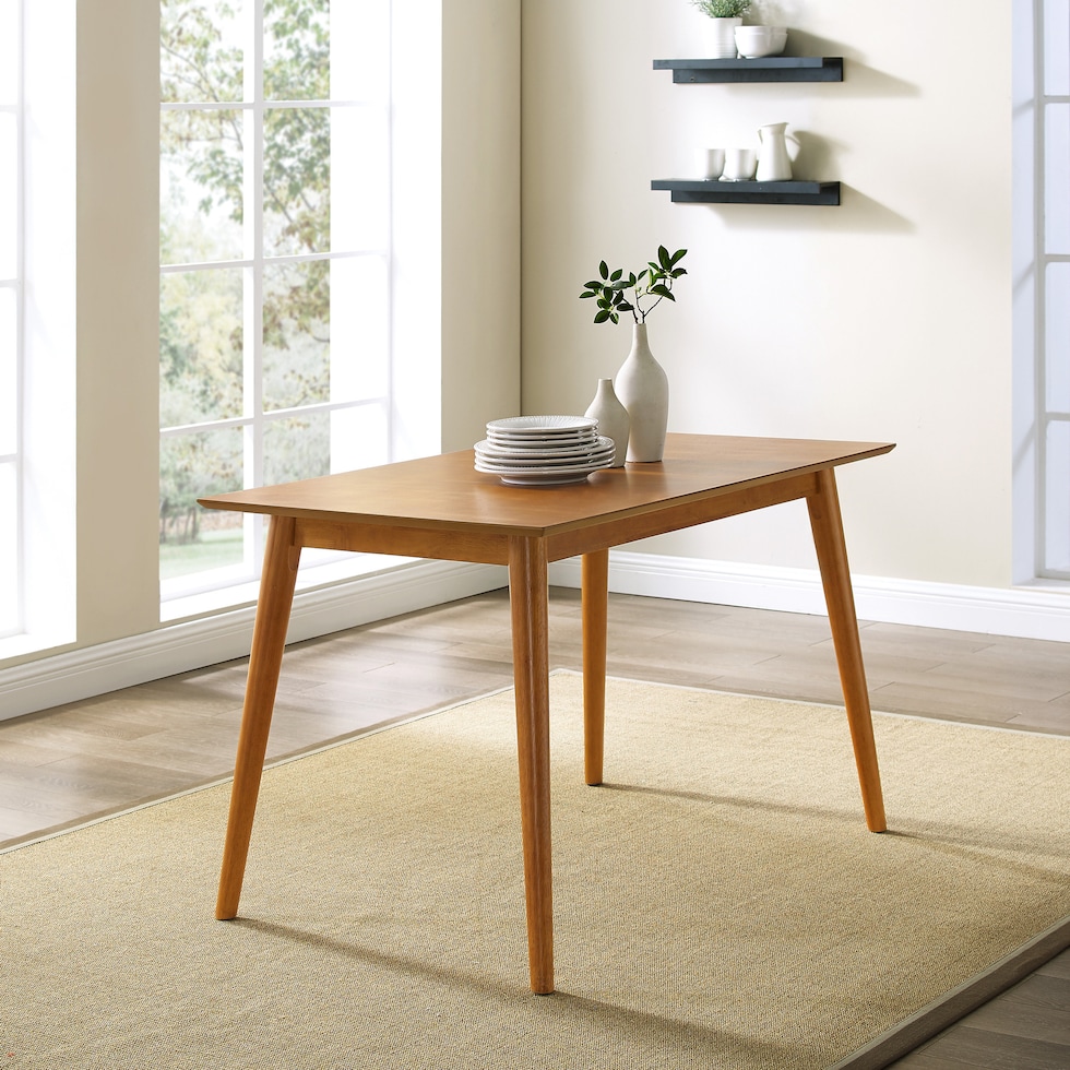 bruce dark brown dining table   