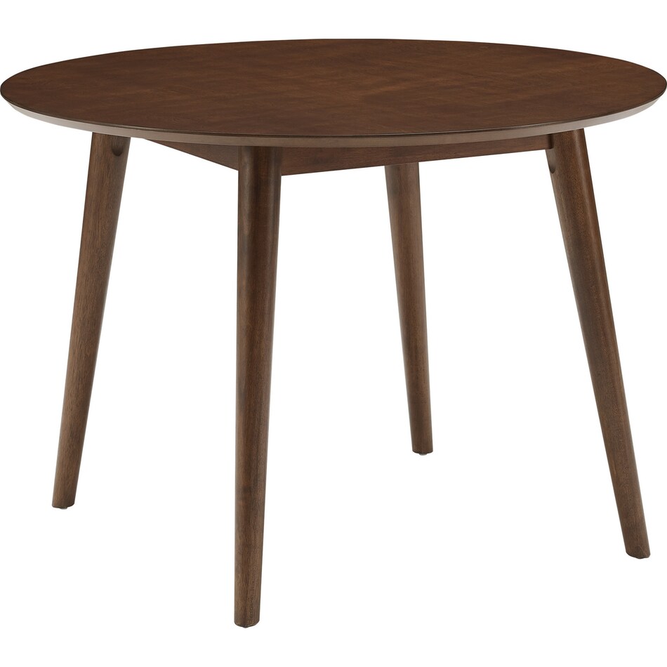 bruce dark brown round dining table   
