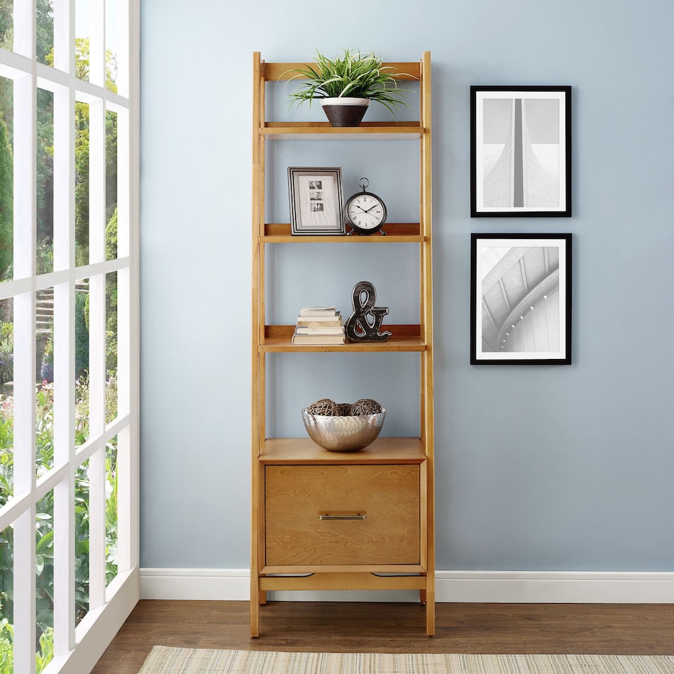 bruce light brown bookcase   