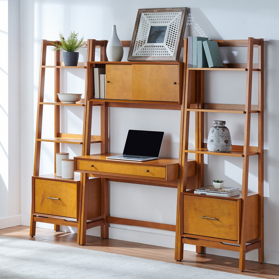 bruce light brown etagere   