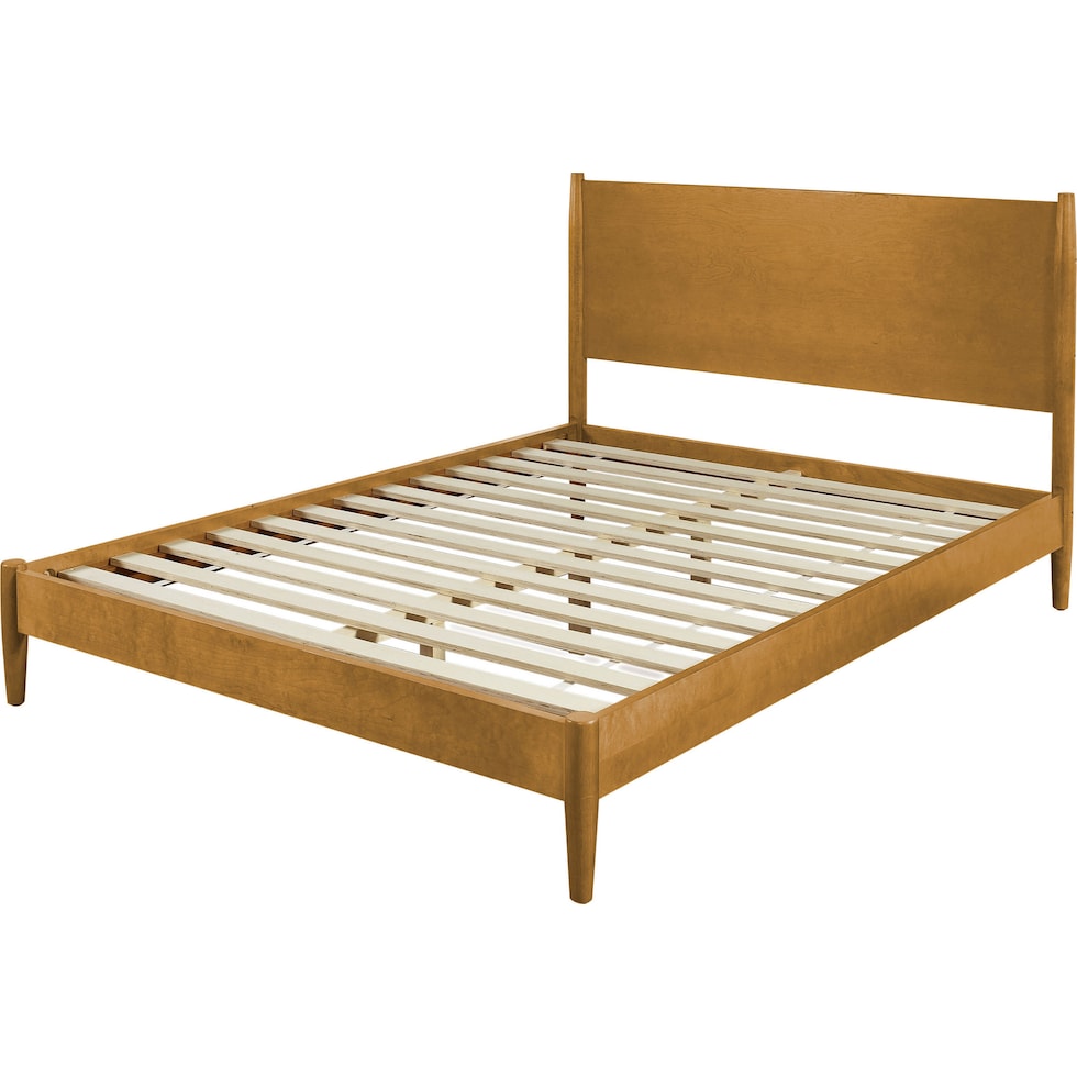 bruce light brown king bed   