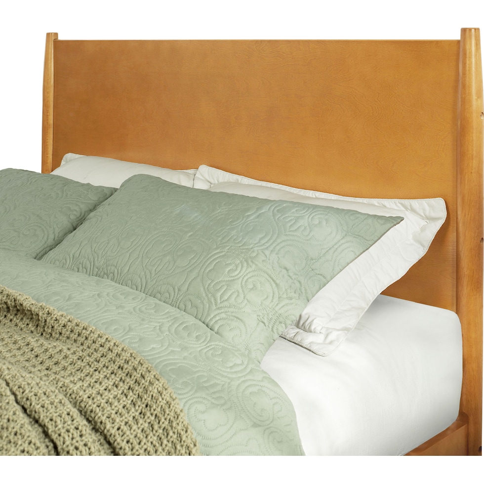 bruce light brown queen bed   