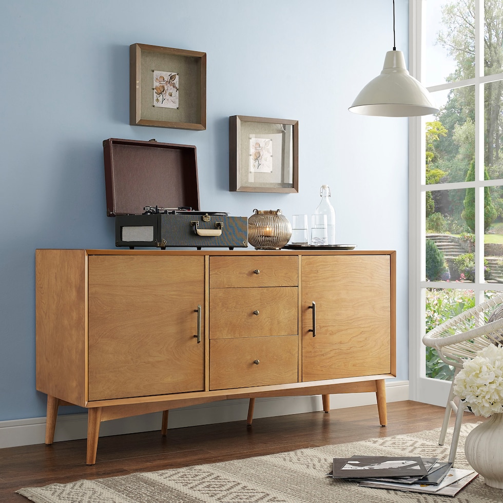 bruce light brown sideboard   