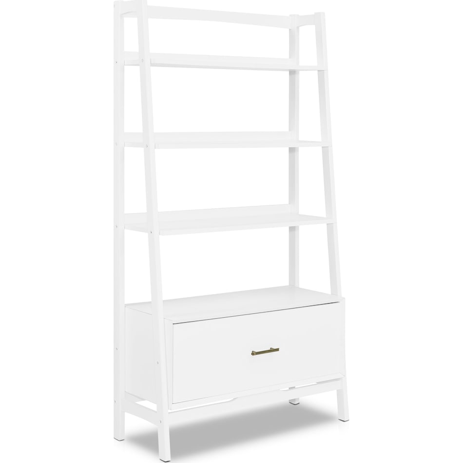 Bruce Large Bookcase White American Signature Furniture