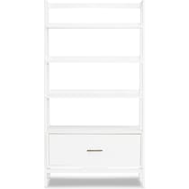 bruce white bookcase   