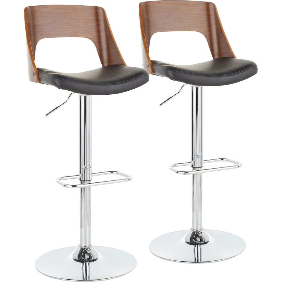 bruges black bar stool   