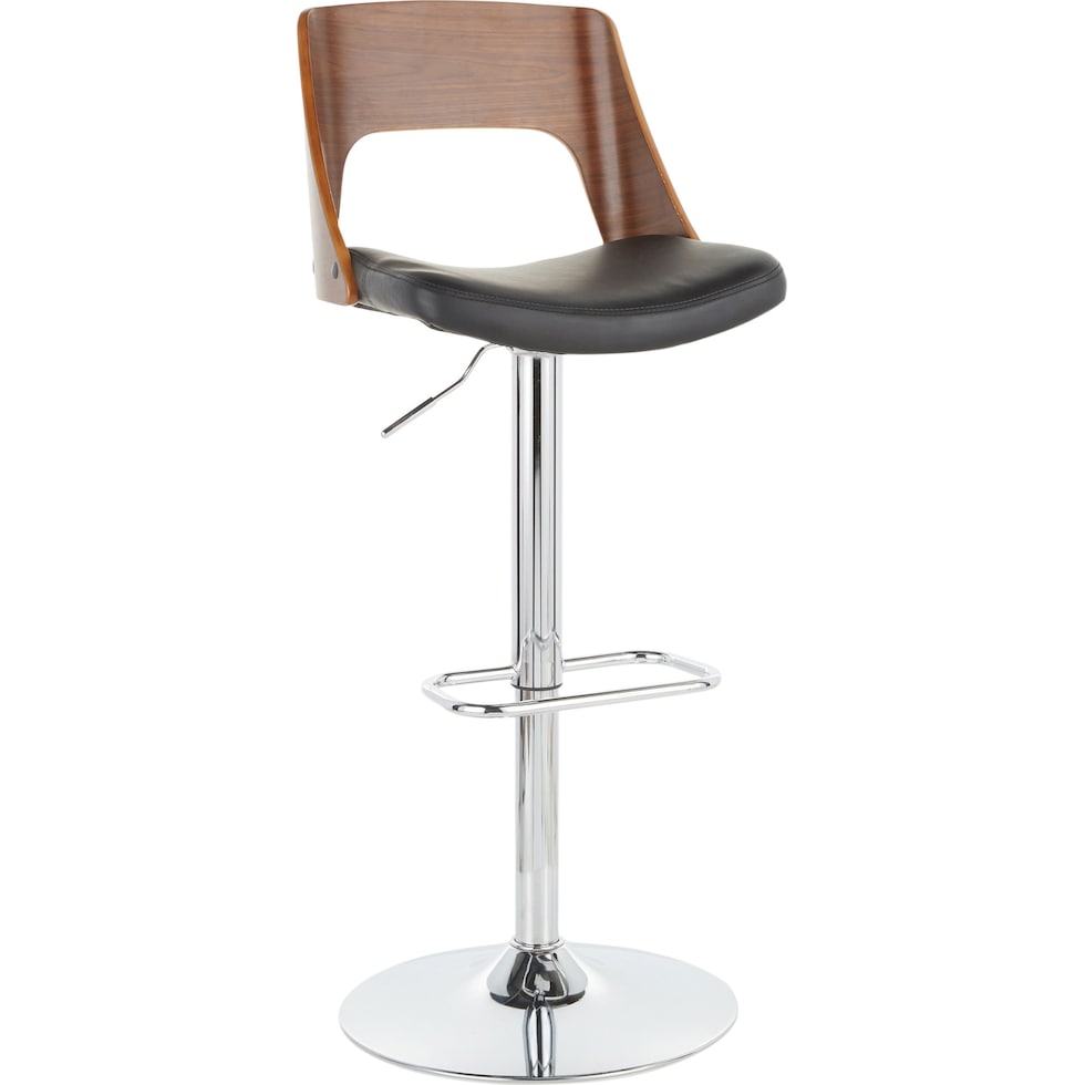 bruges black bar stool   