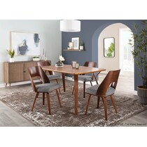 bruges gray dining chair   