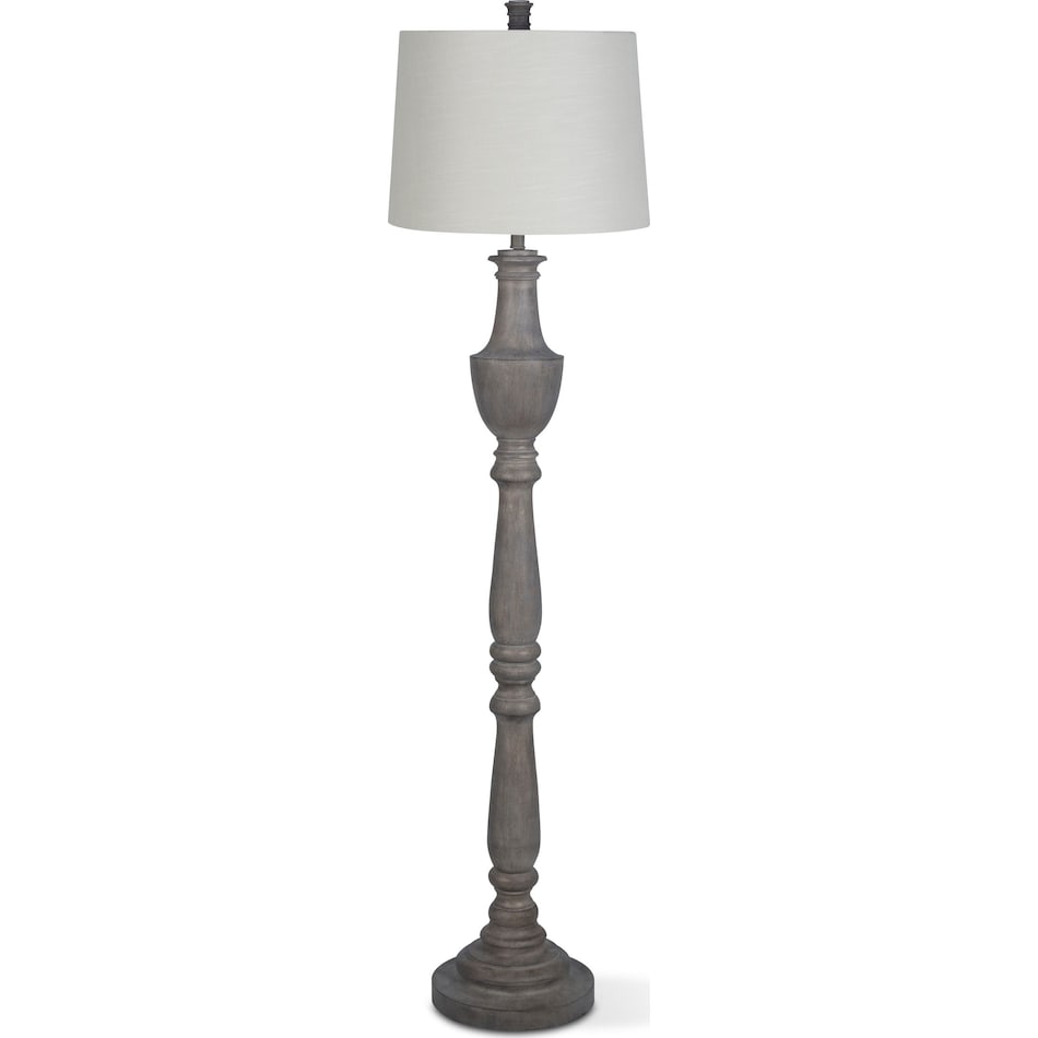brushed gray gray floor lamp   