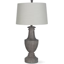 brushed gray gray table lamp   