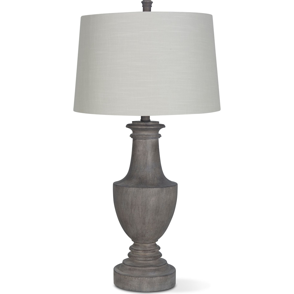 brushed gray gray table lamp   
