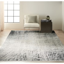 brussels black silver area rug  x    