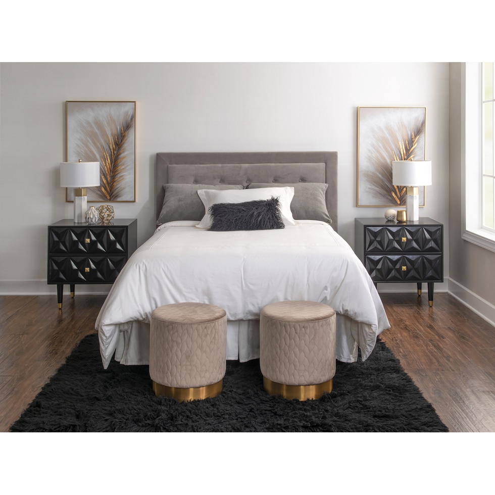 brynlynn black nightstand   