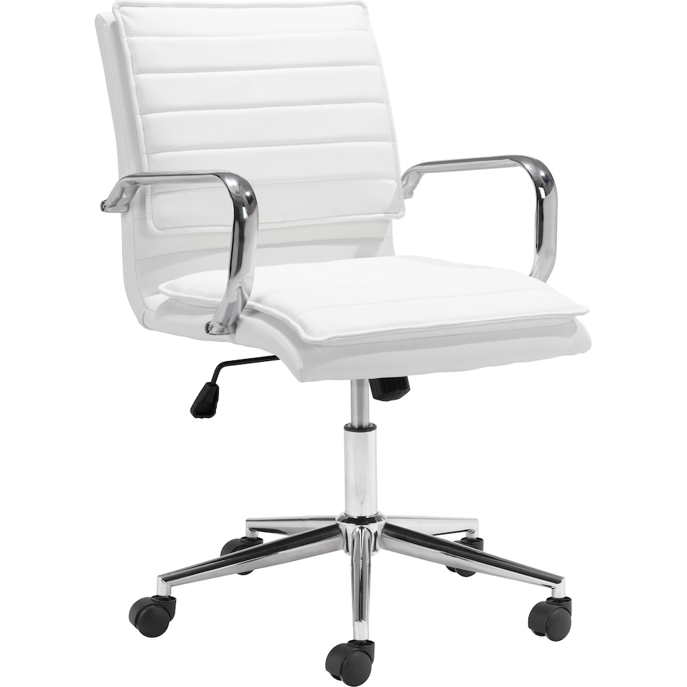 brynn white office chair   