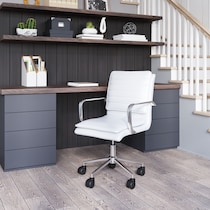 brynn white office chair   