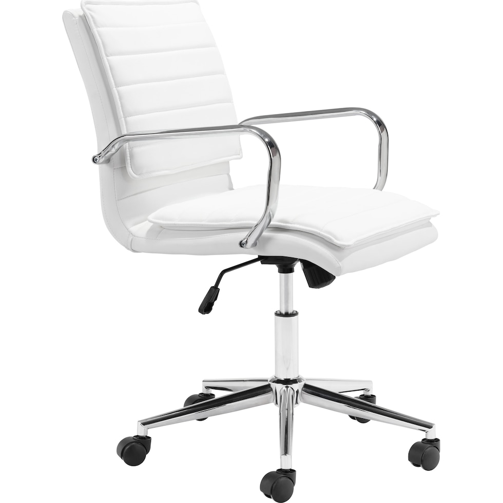 brynn white office chair   