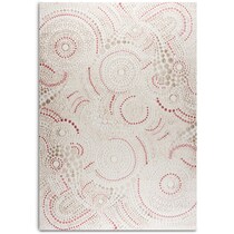 bubbles red area rug  x    