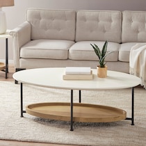 bufanda white natural coffee table   