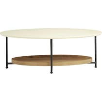 bufanda white natural coffee table   