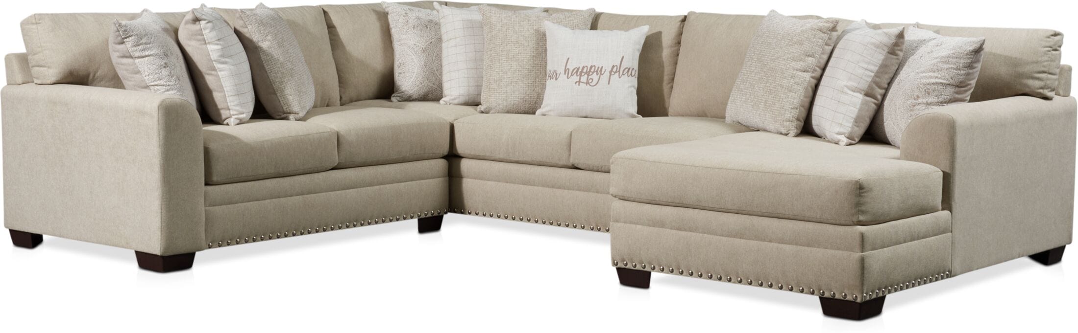 Bungalow 3-Piece Sectional with Right-Facing Chaise | American ...