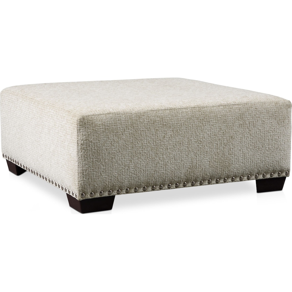 bungalow white ottoman   