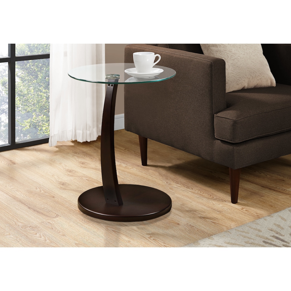 bunton dark brown accent table   