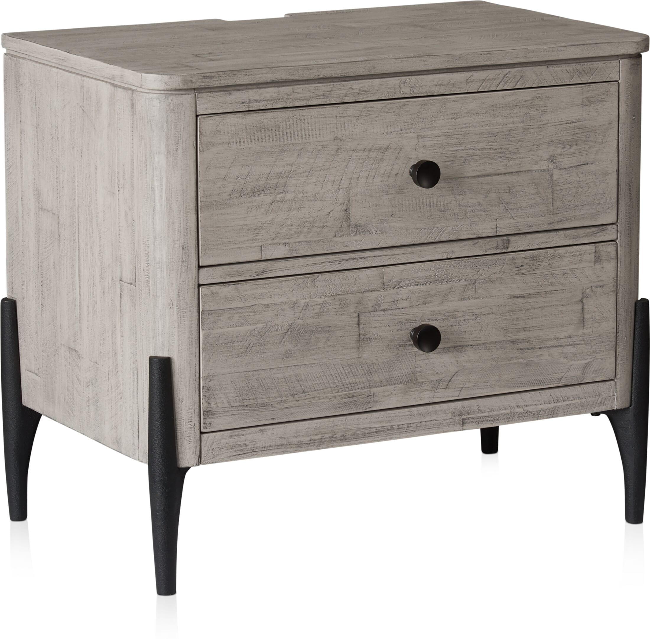Burbank 2Drawer Charging Nightstand American Signature Furniture